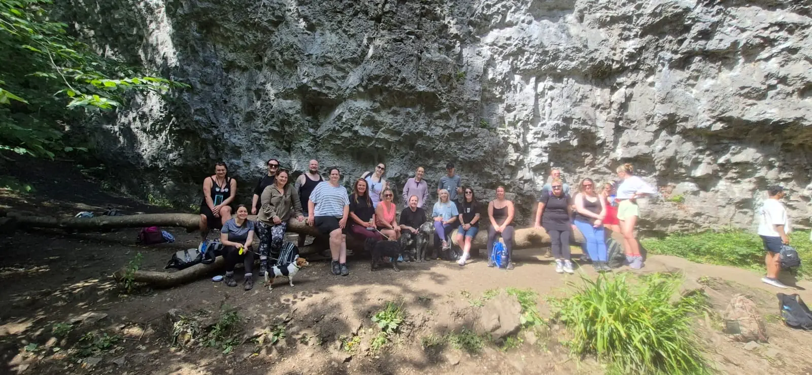 Lifted Spirits members taking a break in Chee Dale