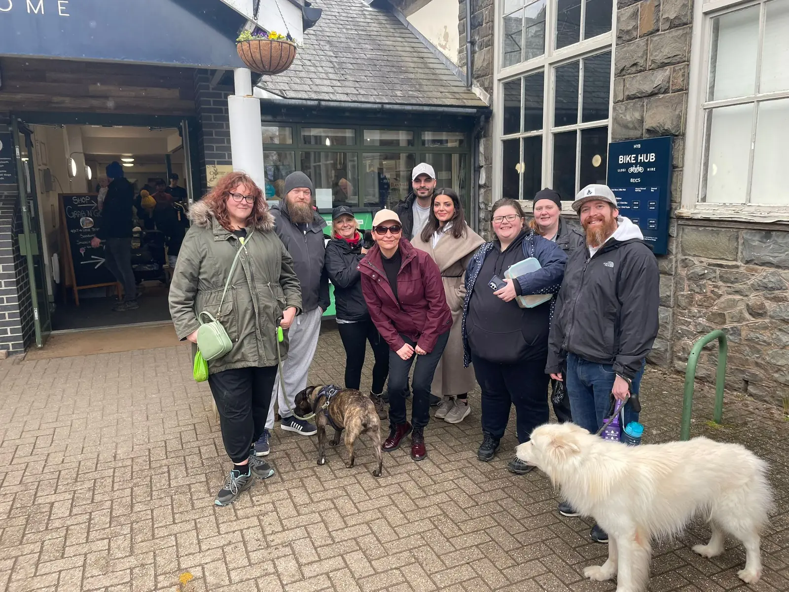 Lifted Spirits members at the Elan Valley Visitor Centre area