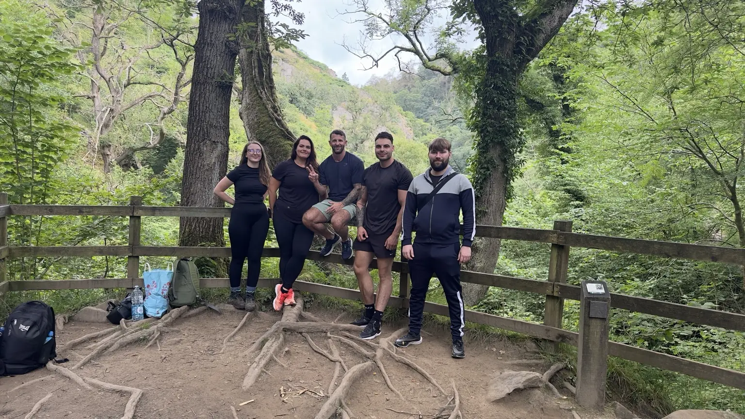 Lifted Spirits members at the first-ever group meet-up at Ingleton Waterfalls Trail