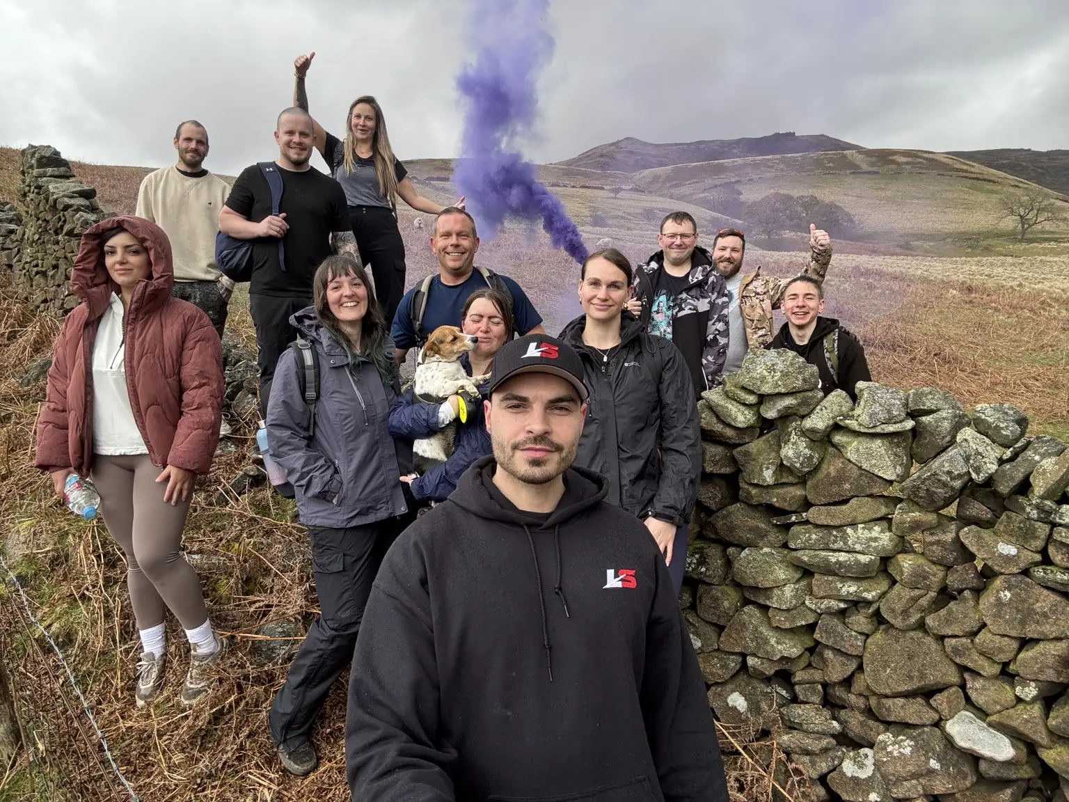 Lifted Spirits members on a community walk near Kinder Reservoir
