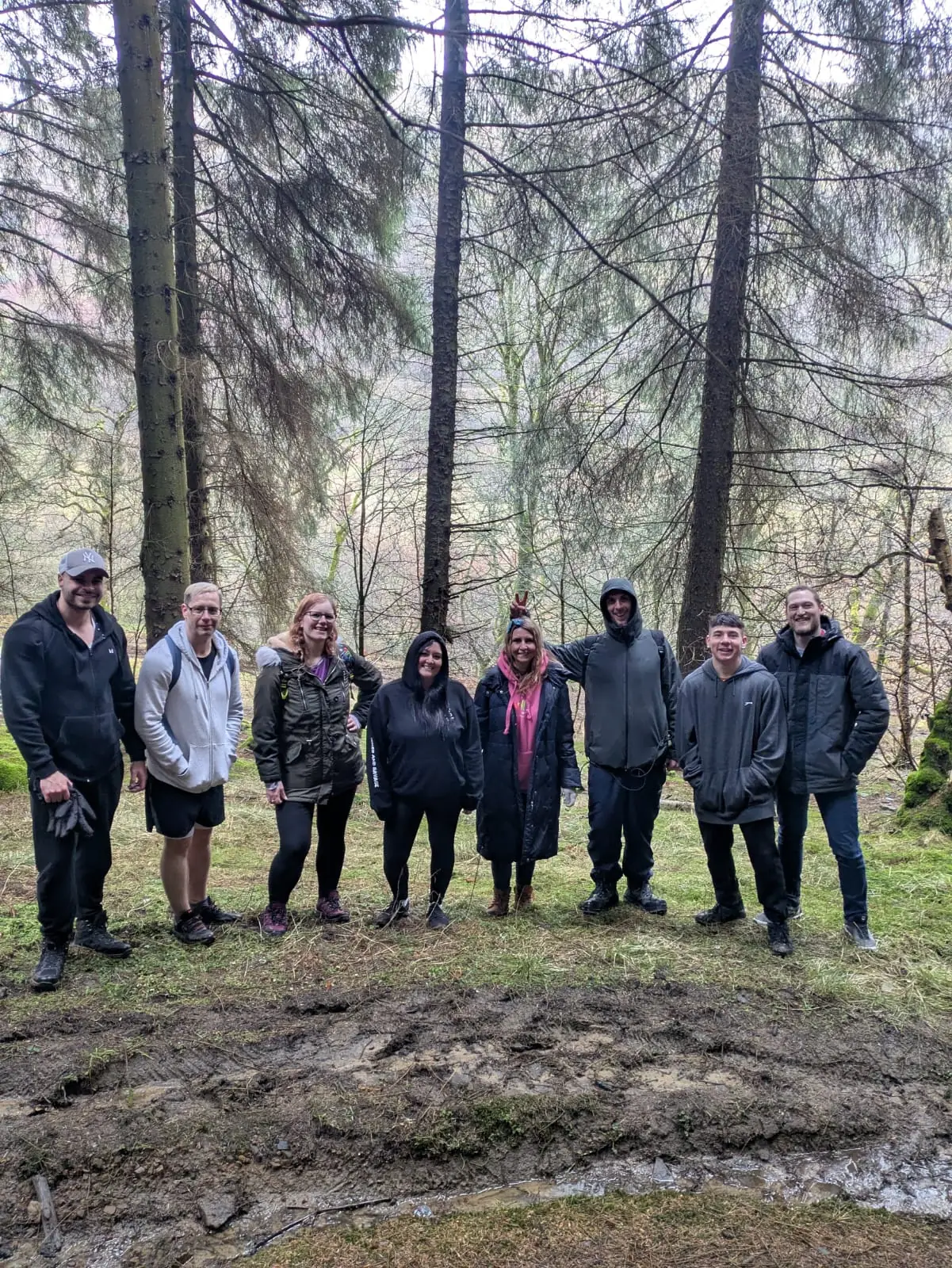 Lifted Spirits members on a community walk around Ladybower Reservoir