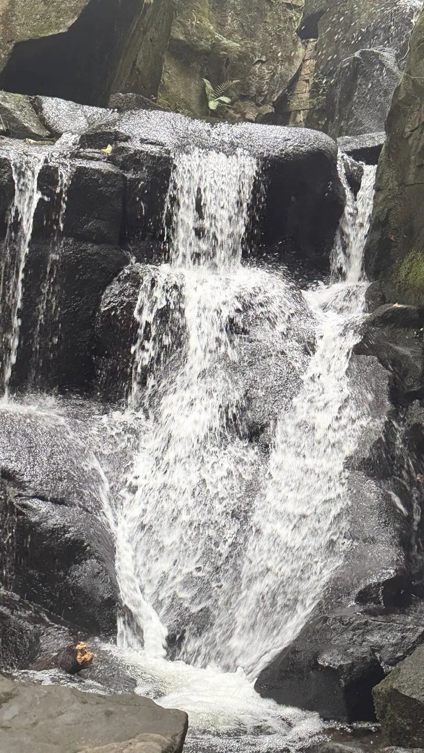 A waterfall in Lumsdale Valley photographed during a Lifted Spirits meet-up