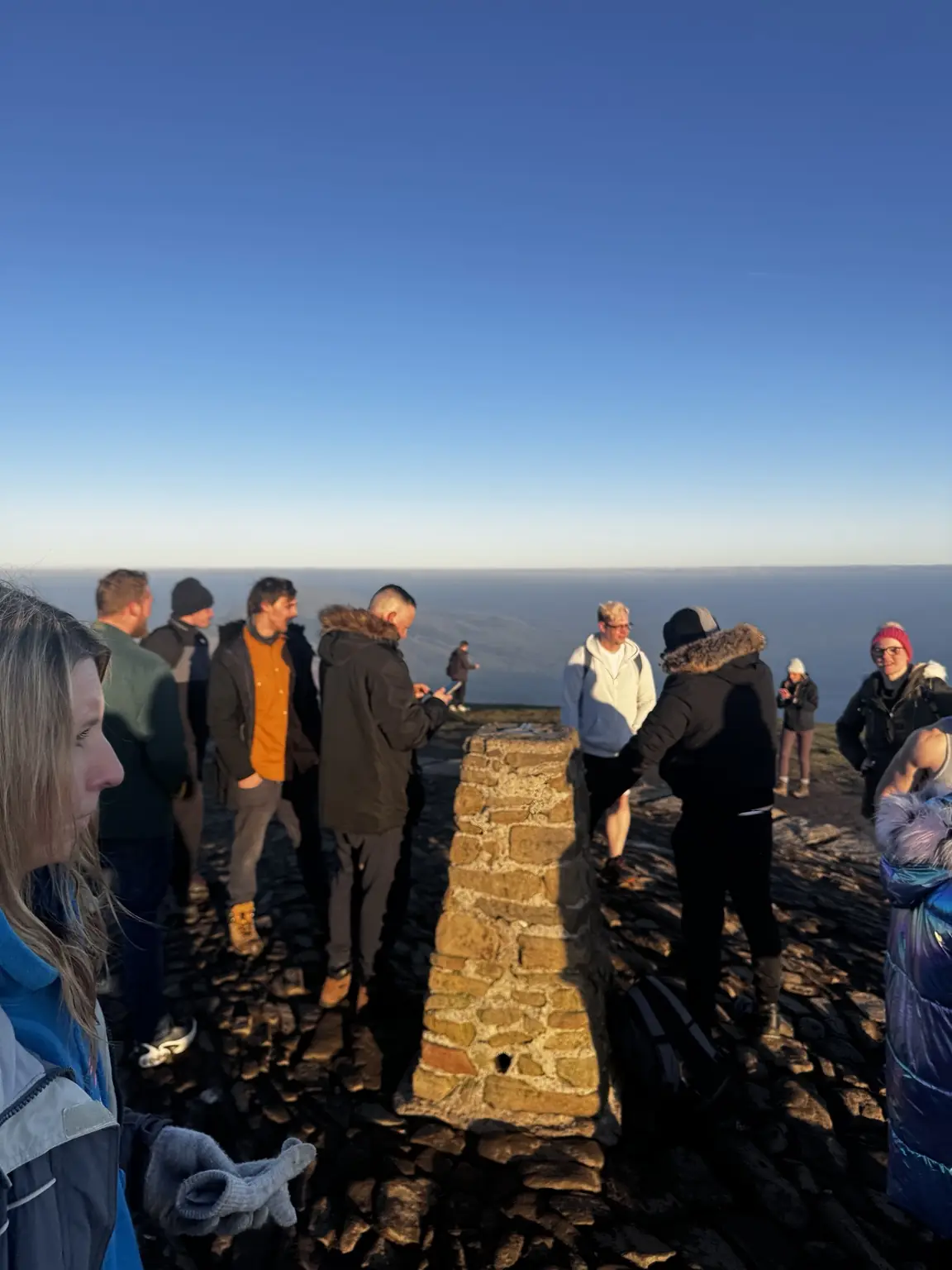 Lifted Spirits members gathered on Mam Tor during a community walk