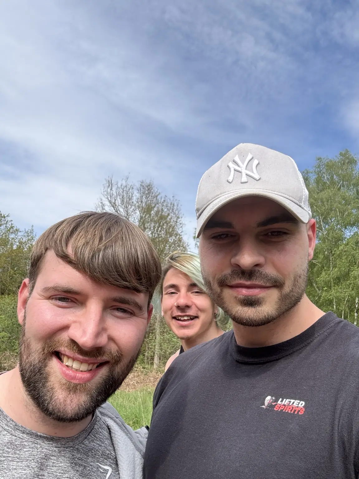 Lifted Spirits members taking a selfie during the Sherwood Forest meet-up