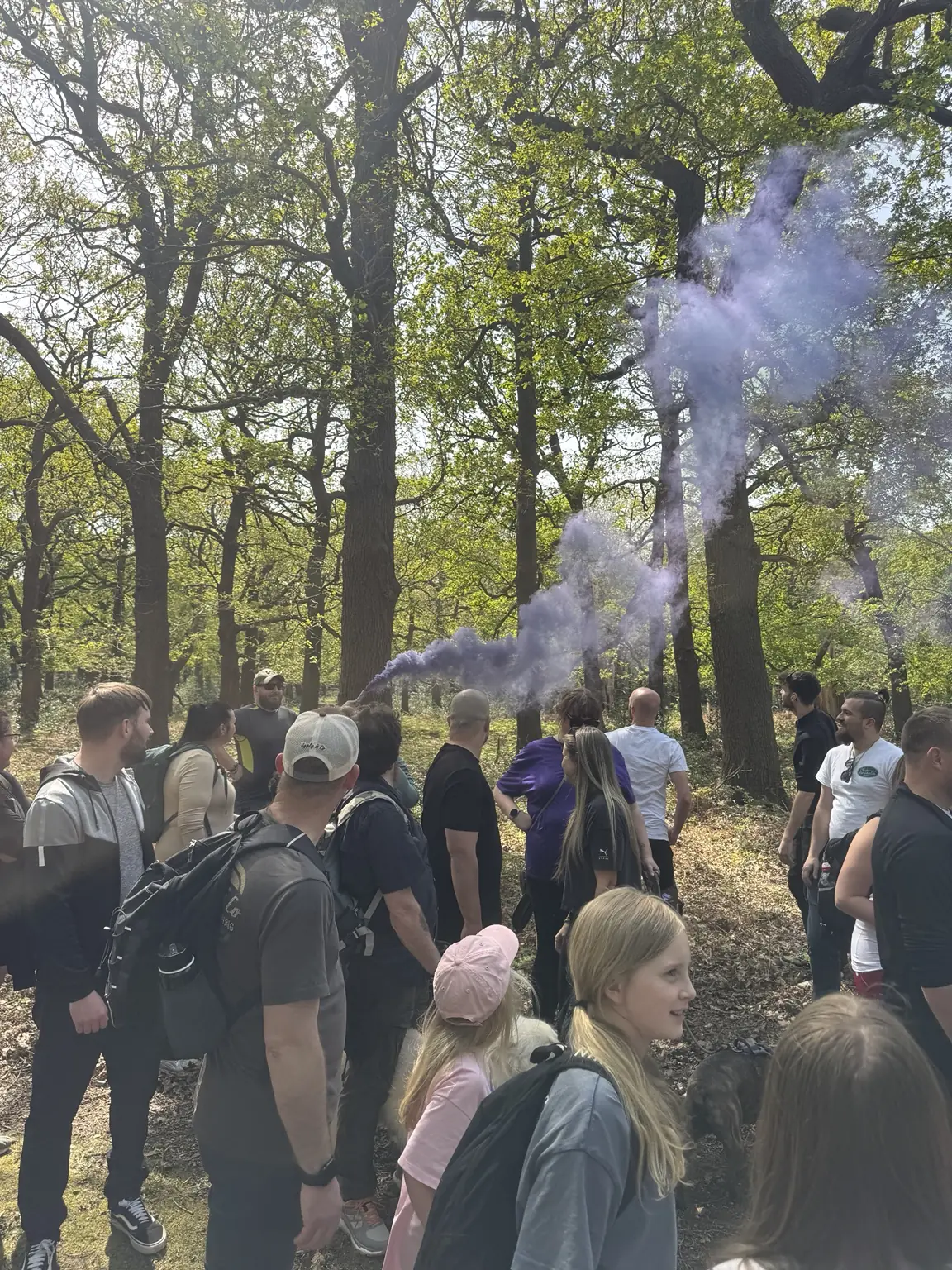 Lifted Spirits members together in Sherwood Forest during a community walk